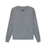 Essentials Overlapped Gray Sweater